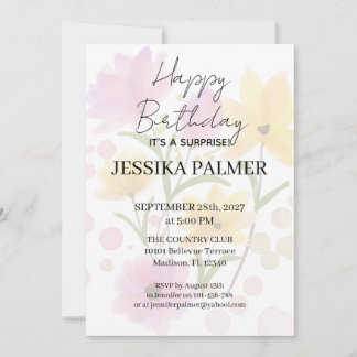 Surprise Birthday Invitation Einladung