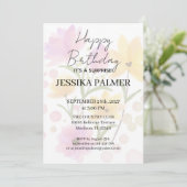 Surprise Birthday Invitation Einladung (Stehend Vorderseite)