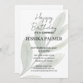 Surprise Birthday Invitation Einladung (Vorne/Hinten)