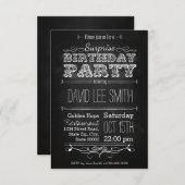 Surprise Birthday Party Einladung (Vorne/Hinten)