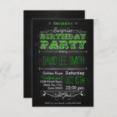 Surprise Birthday Party Einladung (Vorne/Hinten)