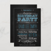 Surprise Birthday Party Einladung (Vorne/Hinten)