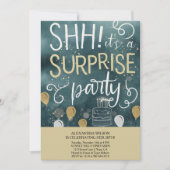 Surprise Birthday Party Invitation Einladung (Vorderseite)