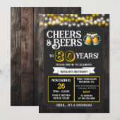 Surprise Brewery Cheers and Beers to 80 Years Einladung (Vorne/Hinten)