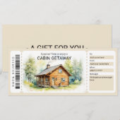 Surprise Cabin Trip Ticket  Einladung (Vorne/Hinten)