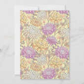 Surprise Floral Mum's the Word Baby Shower Einladung (Rückseite)