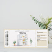 Surprise Fridge Gift Certificate  Einladung (Stehend Vorderseite)