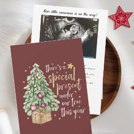 Surprise Holiday Pregnancy Announcement Message Feiertagskarte