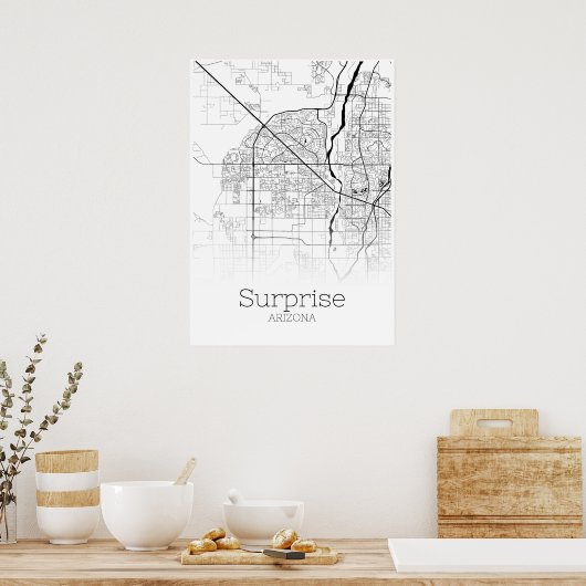 Surprise Map - Arizona - City Map Poster (Küche)