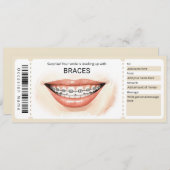 Surprise Orthodontic Braces Gift Certificate Einladung (Vorne/Hinten)