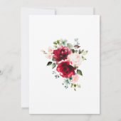 SURPRISE PARTY 100th Birthday Red Pink Floral Einladung (Rückseite)