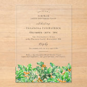 SURPRISE PARTY 100th Holly December Birth Flower Acryleinladungen (Vorderseite)
