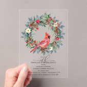 SURPRISE PARTY 19th Birthday Cardinal Wreath Acryleinladungen (Insitu (Handheld))