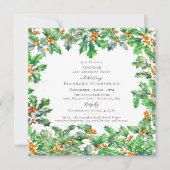 SURPRISE PARTY 21st Birthday December Birth Flower Einladung (Vorderseite)