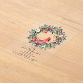 SURPRISE PARTY 80th Birthday Cardinal Wreath Acryleinladungen (Ablage )