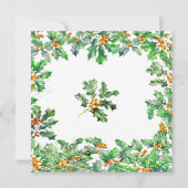 SURPRISE PARTY 80th Birthday December Birth Flower Einladung (Rückseite)