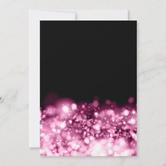 SURPRISE Photo 50th Birthday Hot Pink Midnight  Einladung (Rückseite)