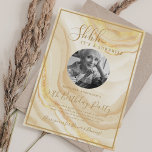 SURPRISE Photo 50th Birthday Party Gold Marble  Einladung<br><div class="desc">An elegant "50th Birthday" party invitation design with personalized photo,  modern typography and a faux sparkling Marble background.</div>