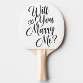 Surprise Proposal “Will You Marry Me?” Tischtennis Schläger (Vorderseite)