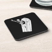 Surprise Skeleton on a Getränkeuntersetzer (Linke Seite)