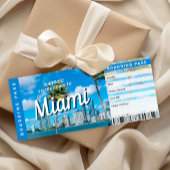 Surprise Trip to Miami Gift Boarding Pass Card Einladung
