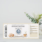 Surprise Washing Machine Gift Certificate  Einladung (Stehend Vorderseite)