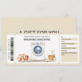 Surprise Washing Machine Gift Certificate  Einladung (Vorne/Hinten)