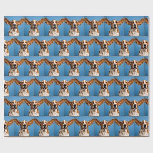 Surprised Basset Hound Geschenkpapier (Flach)