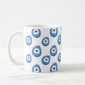 Surprised Blue Sneezie Patterned Kaffeetasse (Links)