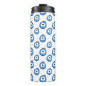 Surprised Blue Sneezie Patterned Thermosbecher (Vorderseite)