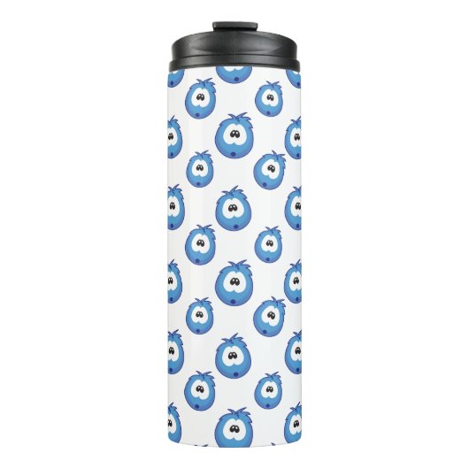 Surprised Blue Sneezie Patterned Thermosbecher (Vorderseite)