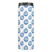 Surprised Blue Sneezie Patterned Thermosbecher (Rückseite)