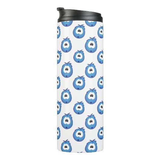 Surprised Blue Sneezie Patterned Thermosbecher (Nach rechts gedreht)