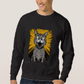 Surprised Cat Kitty Comic Anime Style Design Sweatshirt (Vorderseite)