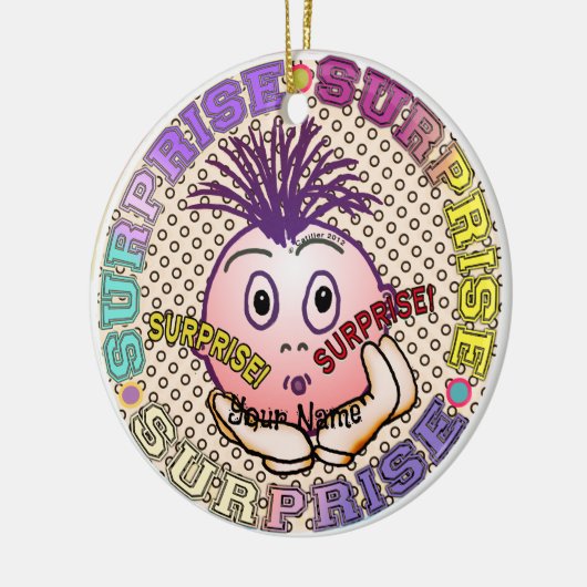 Surprised Face  Keramik Ornament (Links)