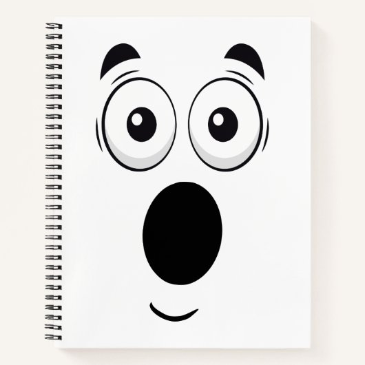 Surprised Face Notebook Notizblock (Vorderseite)