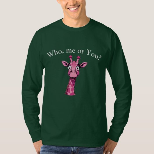Surprised Pink Giraffe T-Shirt (Vorderseite)