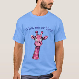 Surprised Pink Giraffe T-Shirt