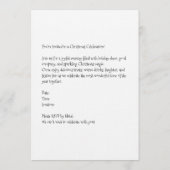 Surprised Retro Christmas Pin-Up Einladung (Rückseite)