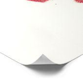 Surprised Retro Christmas Pin-Up Poster (Ecke)