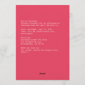 Surprised Retro Glamour Lady Einladung (Rückseite)