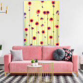 Surreal 22 x 28 Moderne Wildblumen Leinwanddruck (Insitu (Wohnzimmer))