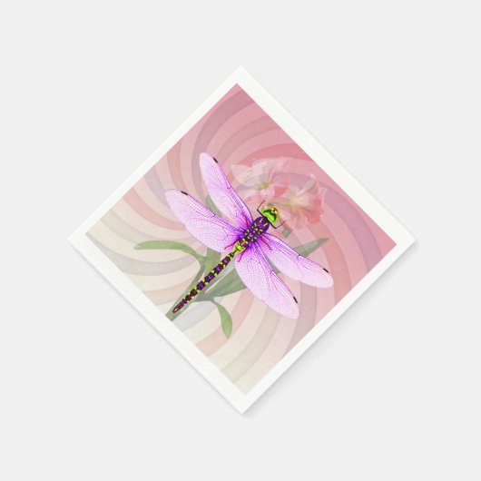 Surreal 60er Theme Dragon Fly Serviette (Ecke)