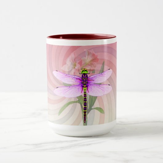 Surreal 60er Theme Dragon Fly Tasse (Zentrum)
