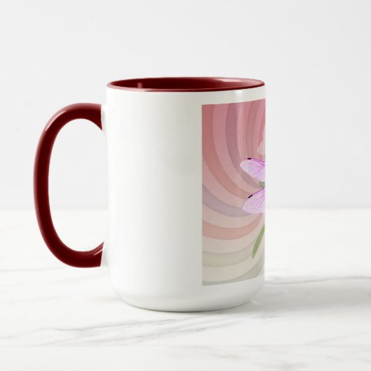 Surreal 60er Theme Dragon Fly Tasse (Links)