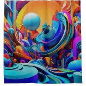 Surreal Abstrakt Duschvorhang (Vorderseite)