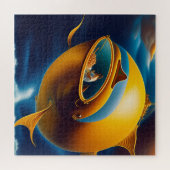 Surreal Abstrakt Flying Untersee-Leben Puzzle (Horizontal)