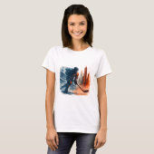 Surreal Abstrakt Hockey Player T-Shirt (Vorne ganz)