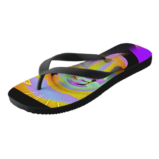 Surreal Abstrakte Tong Flip Flops Badesandalen (Schrägansicht)