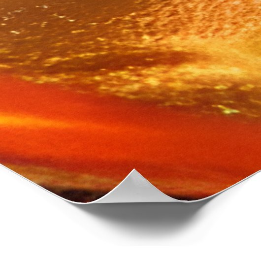 Surreal Abstraktes aquamarines Rotgold Karussell P Poster (Ecke)